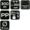 Linka pleciona polipropylenowa fi 6 300m