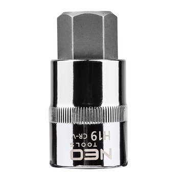 Końcówka sześciokątna na nasadce 1/2", H19 x 55 mm