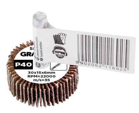 Ściernica listkowa trzpieniowa 30 x 15 x 6 mm, P40