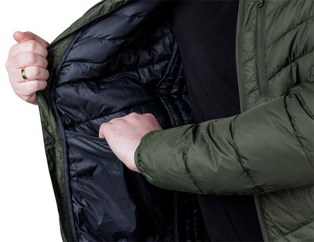 Kurtka Mix&Match, pikowana, puchowa, lekka, oliwkowo-czarna, rozmiar XXL