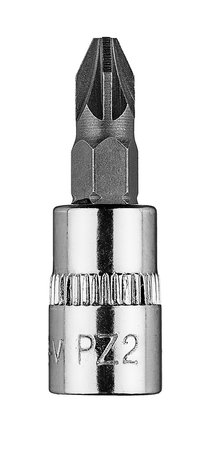 Końcówka wkrętakowa PZ2 na nasadce 1/4", krótka, 37 mm