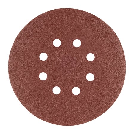 Krążki ścierne na rzep 150 mm, P100, 5 szt., z 8 otworami