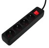 Przedłużacz listwowy 3m, 3x1.5mm2, 4G, czarny, ON/OFF