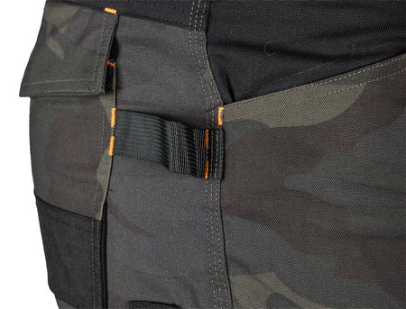 Spodnie robocze Mix&Match, Canvas, wzmocnienia z Cordury, zielone moro, rozmiar XXL