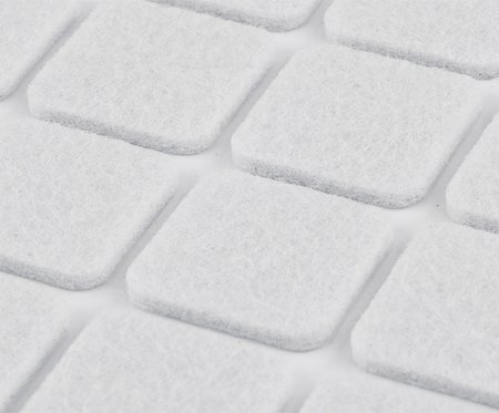 Podkładki filcowe samoprzylepne, białe 20x20 mm, 20 szt.