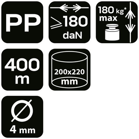 Linka pleciona polipropylenowa fi 4 400m