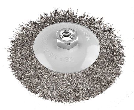 Szczotka druciana tarczowa 125 mm, drut karbowany, stalowy, M14