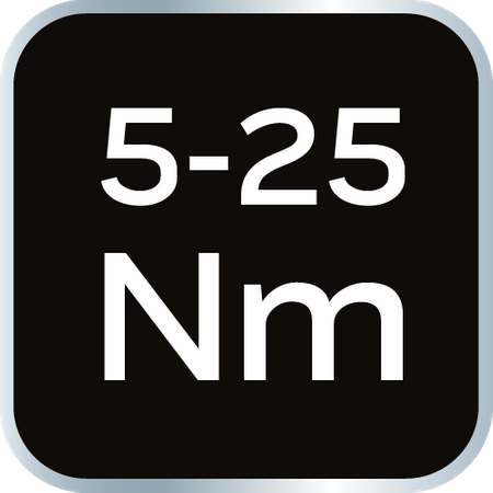 Klucz dynamometryczny dwukierunkowy 1/4", 5-25Nm, zestaw 21 szt.