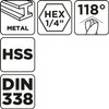 Wiertło do metalu Hex 8.0 mm