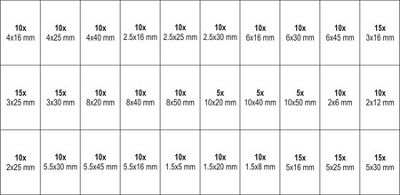 315 SZT KOŁKÓW SPRĘŻYSTYCH MIX