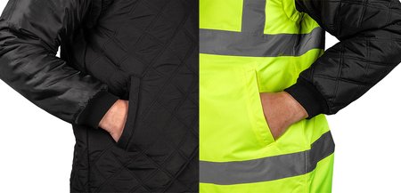 Kurtka robocza ostrzegawcza 5w1, ocieplana, żółta, rozmiar XXXL