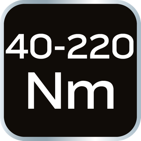 Klucz dynamometryczny dwukierunkowy 1/2", 40-220Nm