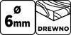 Wiertło do drewna, przedłużane 6 x 400 mm