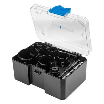 Otwornice stalowe z ostrzem z węglika spiekanego (19, 25, 32, 38, 51, 64 mm), zestaw 10 el.