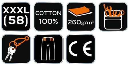 Krótkie spodenki, 100% cotton, rozmiar XXXL
