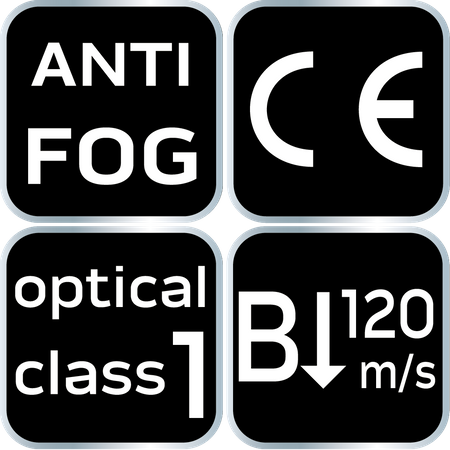 Gogle ochronne, anty-fog, klasa odporności B