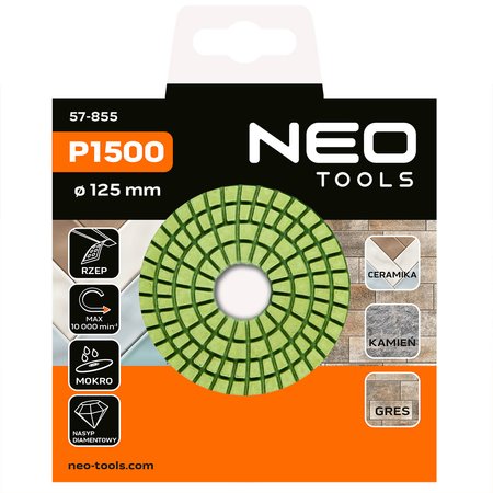 Diamentowy dysk polerski na rzep 125 mm, P1000