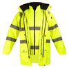 Kurtka robocza ostrzegawcza 5w1, ocieplana, żółta, rozmiar L