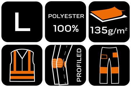 Spodnie robocze Mix&Match, stretch, szare, rozmiar L