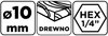 Wiertło do drewna Hex 10.0 mm