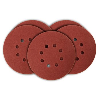 Krążki ścierne 150 mm, K80, 5 szt., z 8 otworami, 65mm