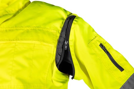 Kurtka robocza ostrzegawcza 3w1, ocieplana, żółto-granatowa, rozmiar S