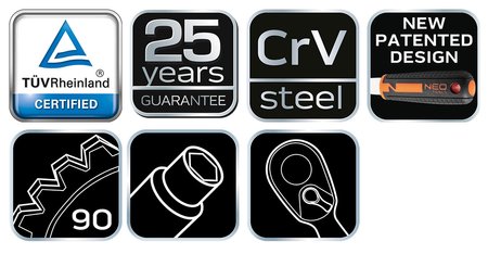 Klucze nasadowe 1/2", zestaw 12 szt.