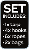 Tarp wodoodporny 360 x 290 cm 190T