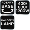 Halogenowy promiennik podczerwieni 400/800/1200W