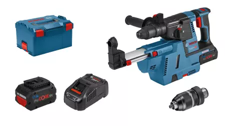 Bosch GBH 18V-26 F Młot udarowo-obrotowy akumulatorowy SDS plus 18V (2x ProCORE18V 5.5Ah, GAL 1880CV, GDE 18V-16, L-BOXX 238)
