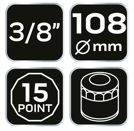 Nasadka do filtra oleju 108 mm, 15 kątna