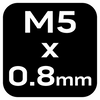 Wiertło gwintujące HSS TiN, M5x0,8 mm, Hex