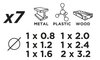 Wiertła precyzyjne 0.8-3.2 mm, zestaw 7 szt.