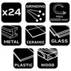 Akcesoria do miniszlifierki, taśmy szlifierskie, ściernice listkowe, zestaw 24 szt.