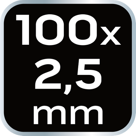 Opaski zaciskowe 2.5 x 100 mm, 100 szt., białe