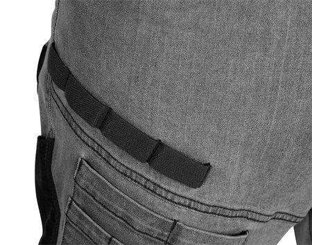 Spodnie robocze DENIM, wzmocnienia Oxford, szare, rozmiar L