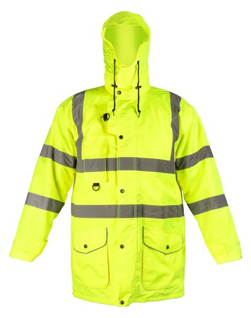Kurtka robocza ostrzegawcza 5w1, ocieplana, żółta, rozmiar L
