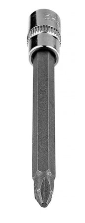 Końcówka wkrętakowa PH2 na nasadce 1/4", długa, 87 mm