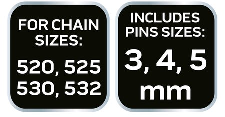 Zestaw narzędzi do zakuwania i rozkuwania łańcucha