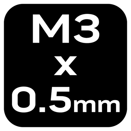 Wiertło gwintujące HSS TiN, M3x0,5 mm, Hex