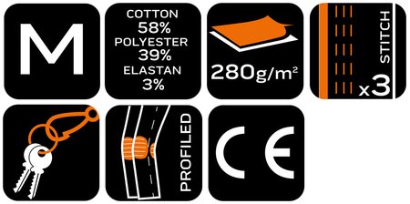 Spodnie robocze Mix&Match, Canvas, brązowe, rozmiar M