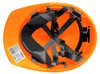 Hełm przemysłowy z paskiem podbródkowym, pomarańczowy