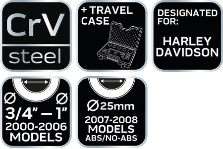 Zestaw narzędzi do łożysk kół do Harley'a-Davidsona