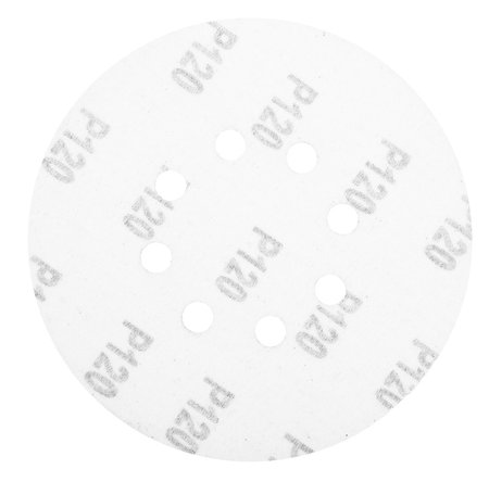 Krążki ścierne 150 mm, K120, 5 szt., z 8 otworami, 65mm
