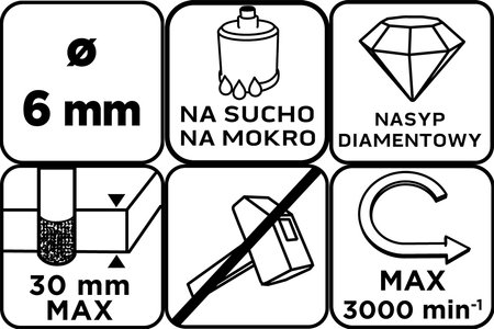 Otwornica diamentowa 6 mm