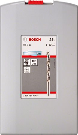 KOMPLET WIERTEŁ DO METALU HSS-G ZESTAW 25 SZT