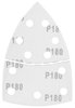 Papiery ścierne na rzep, żelazko 102 x 152 mm, P180, 5 szt., z 11 otworami