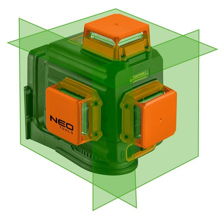 Laser 3D, zielony, walizka, tarcza celownicza, magnetyczny uchwyt, ładowarka