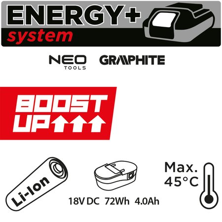 Akumulator Energy+ 18V Li-Ion 4.0Ah BOOST UP