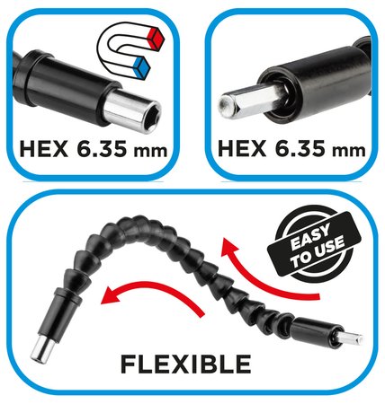 Uchwyt elastyczny do bitów 290 mm